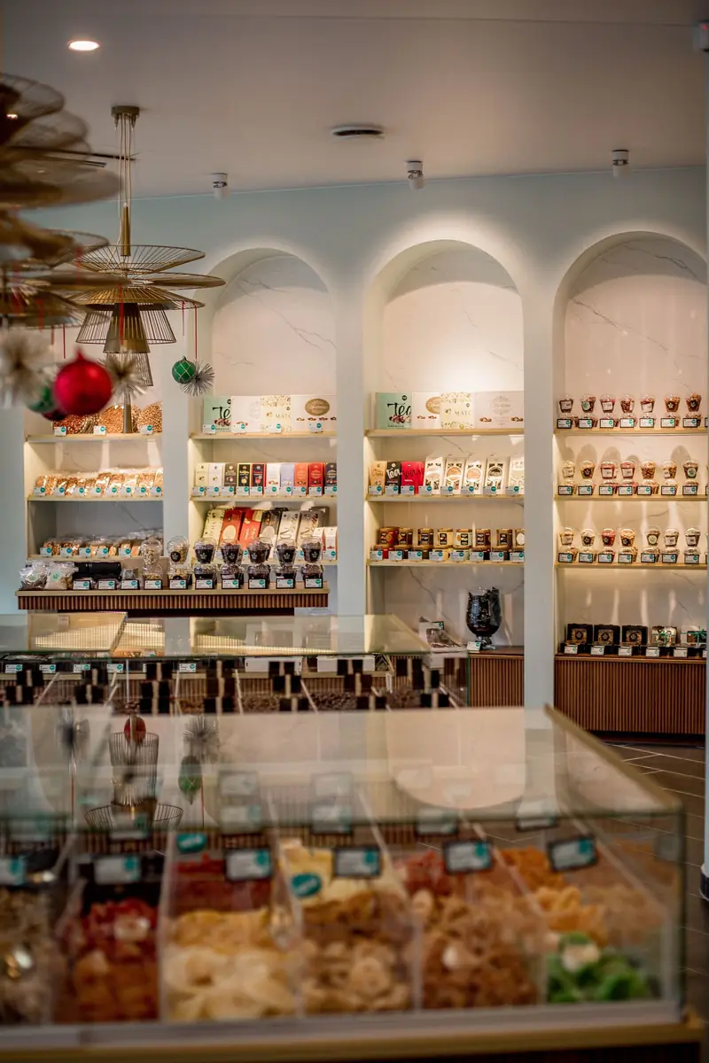 Well-presented retail store interior with product displays